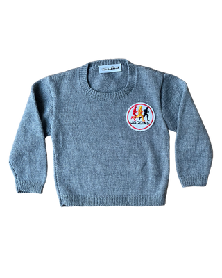 JO 2024 capsule - Gray hand-knitted wool sweater - 2/3 years