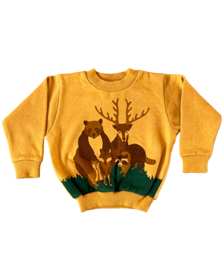 80s Forest Animals sweatshirt - 12/18 months