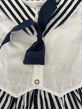 Galipette sailor stripe tie-neck jumpsuit - 12 months