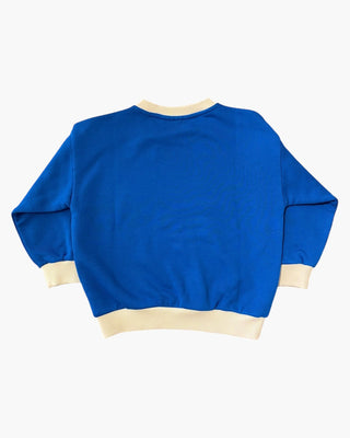 Sweatshirt Club Trésor Tennis bleu roi et crème