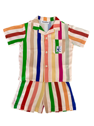 Ensemble Chemise Short Crazy Stripes