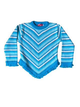 90's fringed point sweater - 5/6 years