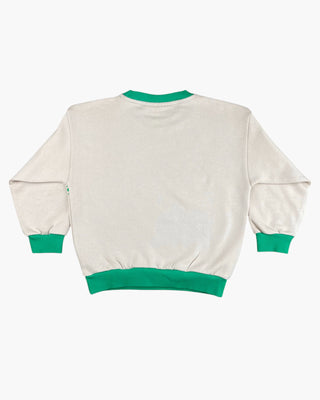 Sweatshirt Tennis crème et émeraude